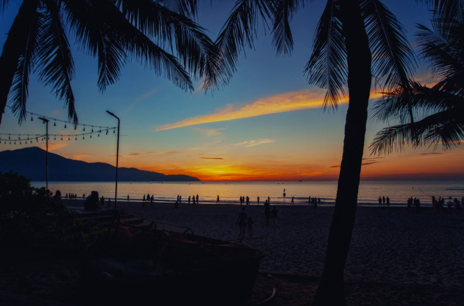 미케비치 노을,My Khe Beach Da Nang sunset