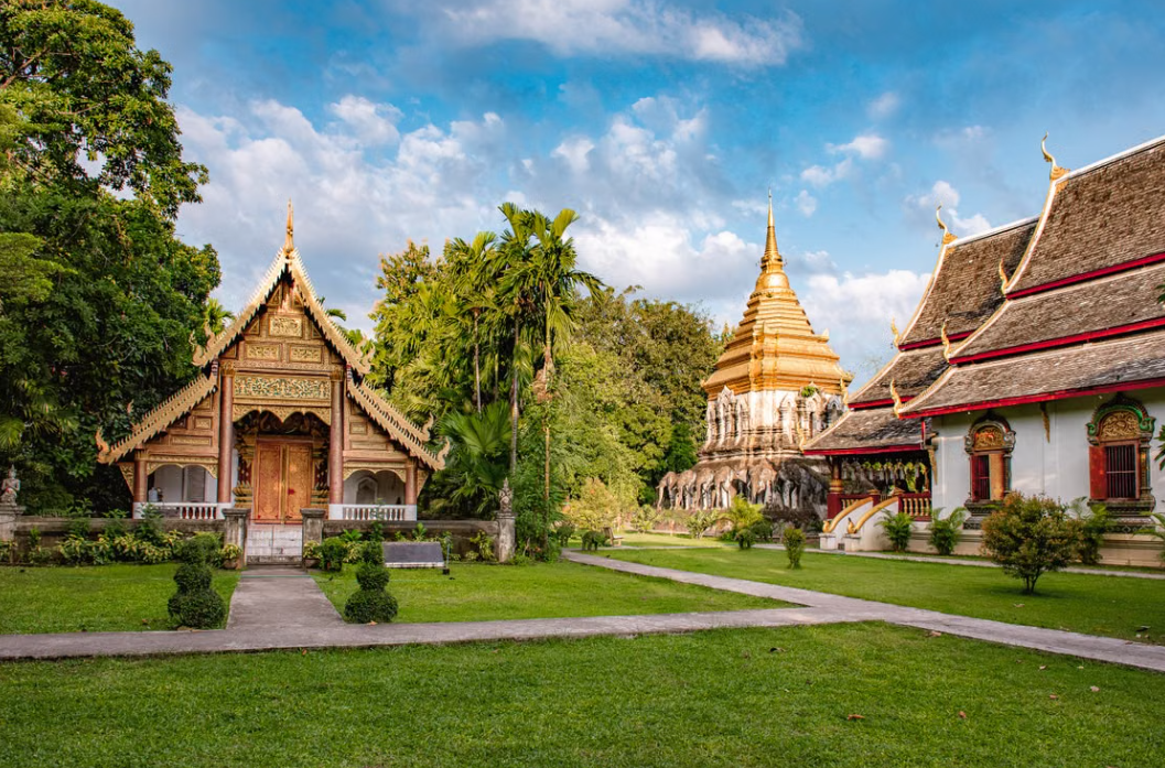 치앙마이 올드타운 사원 풍경,chiang mai old town temple