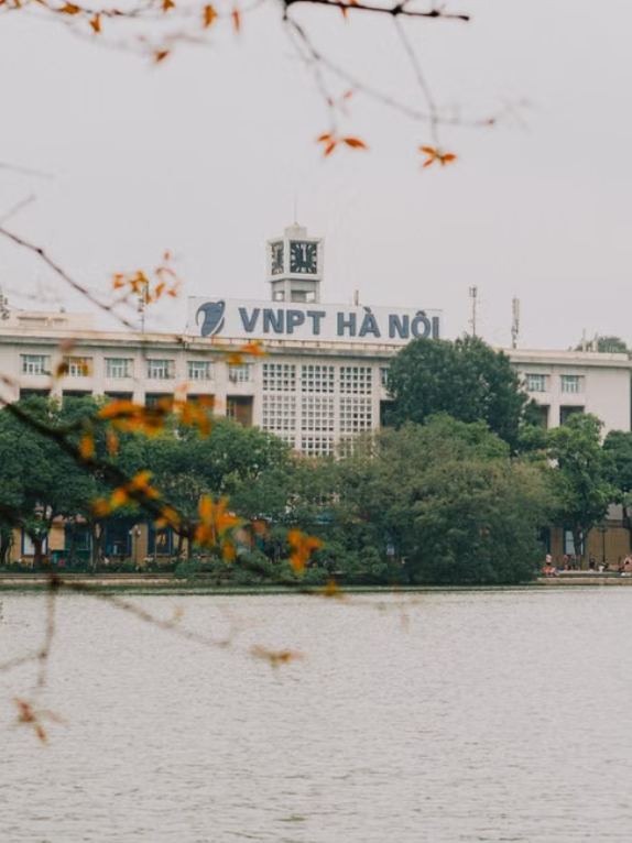 하노이 호안끼엠 호수 전경,Hanoi Hoan Kiem Lake view