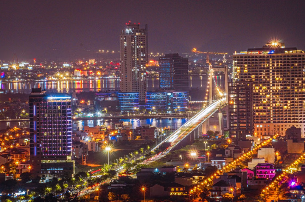 다낭 용다리 야경,Da Nang Dragon Bridge night view